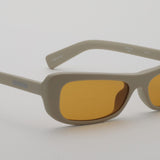 Linda Farrow X Jacquemus CAPRI SUNGLASSES, Putty/Silver/Amber