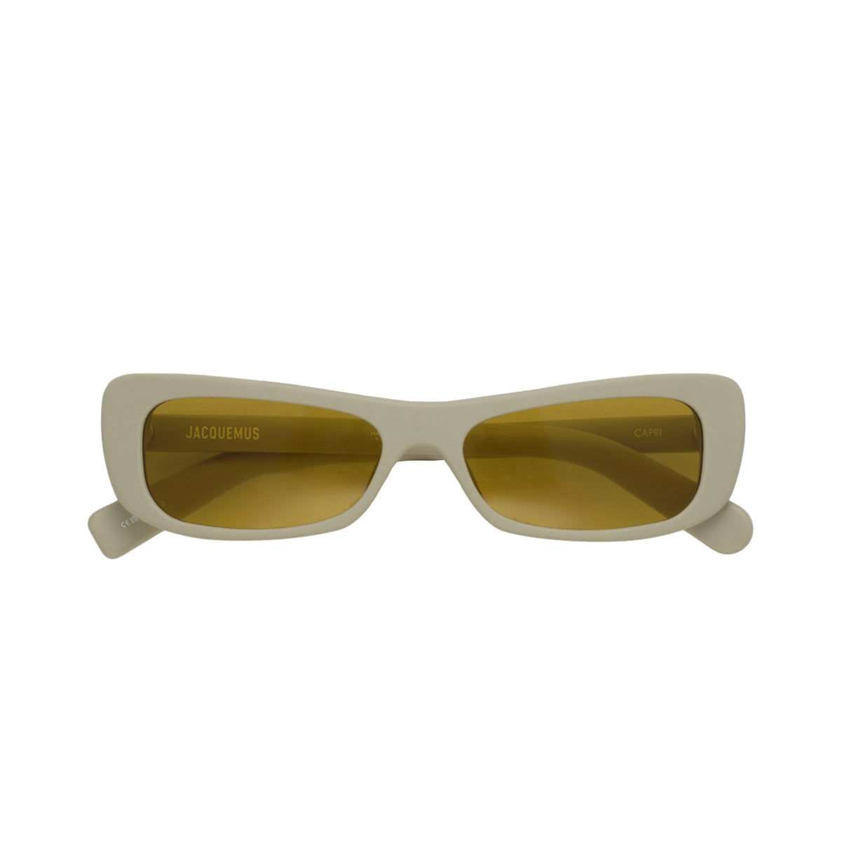Linda Farrow X Jacquemus CAPRI SUNGLASSES, Putty/Silver/Amber
