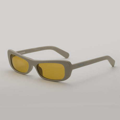 Linda Farrow X Jacquemus CAPRI SUNGLASSES, Putty/Silver/Amber
