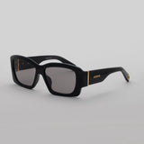 Linda Farrow X Jacquemus CROISIERE SUNGLASSES, Black/Gold/Grey