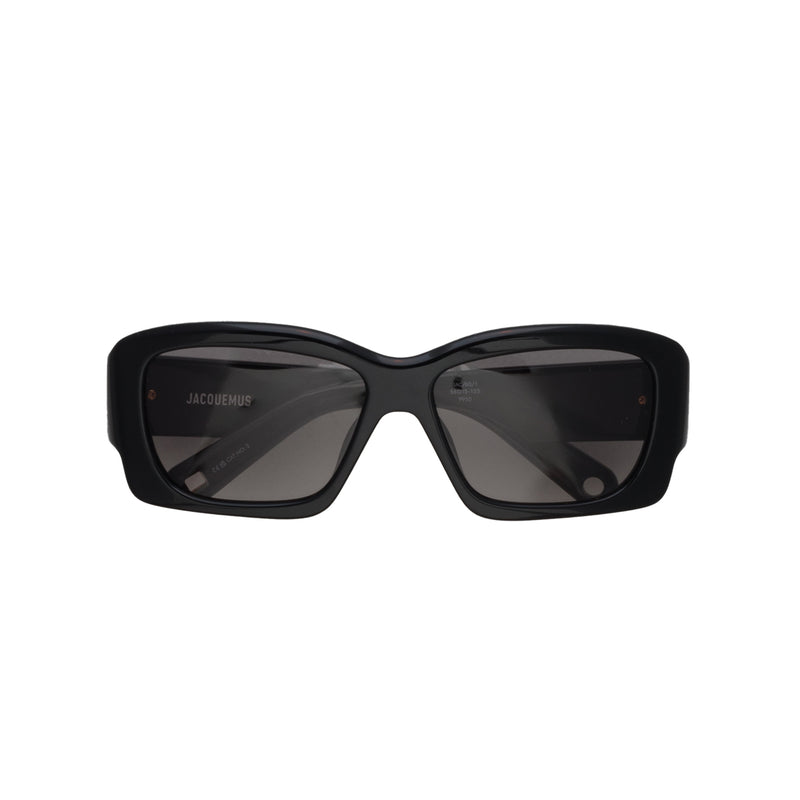 Linda Farrow X Jacquemus CROISIERE SUNGLASSES, Black/Gold/Grey