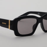 Linda Farrow X Jacquemus CROISIERE SUNGLASSES, Black/Gold/Grey