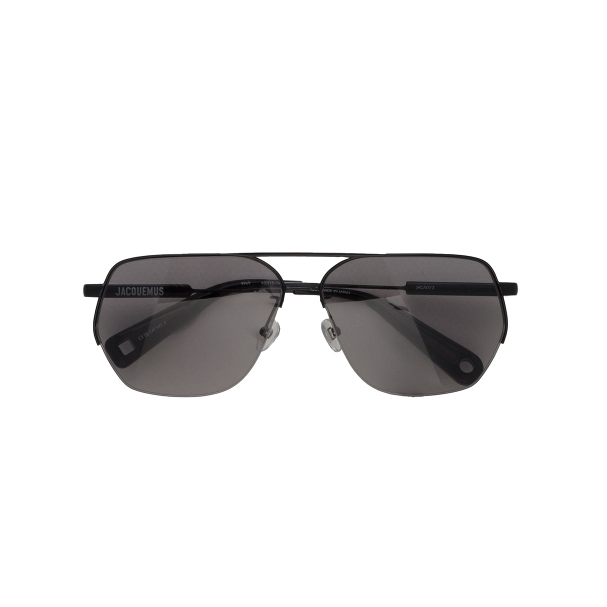 Linda Farrow X Jacquemus AVIADOR SUNGLASSES, Black/Grey