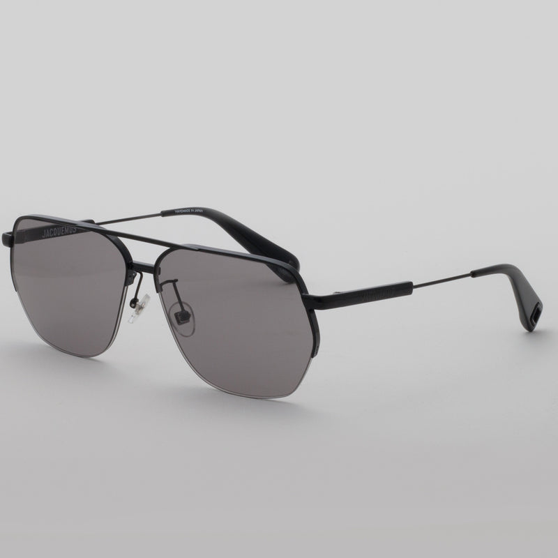 Linda Farrow X Jacquemus AVIADOR SUNGLASSES, Black/Grey