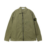 Green jacket with a brand logo on a white background