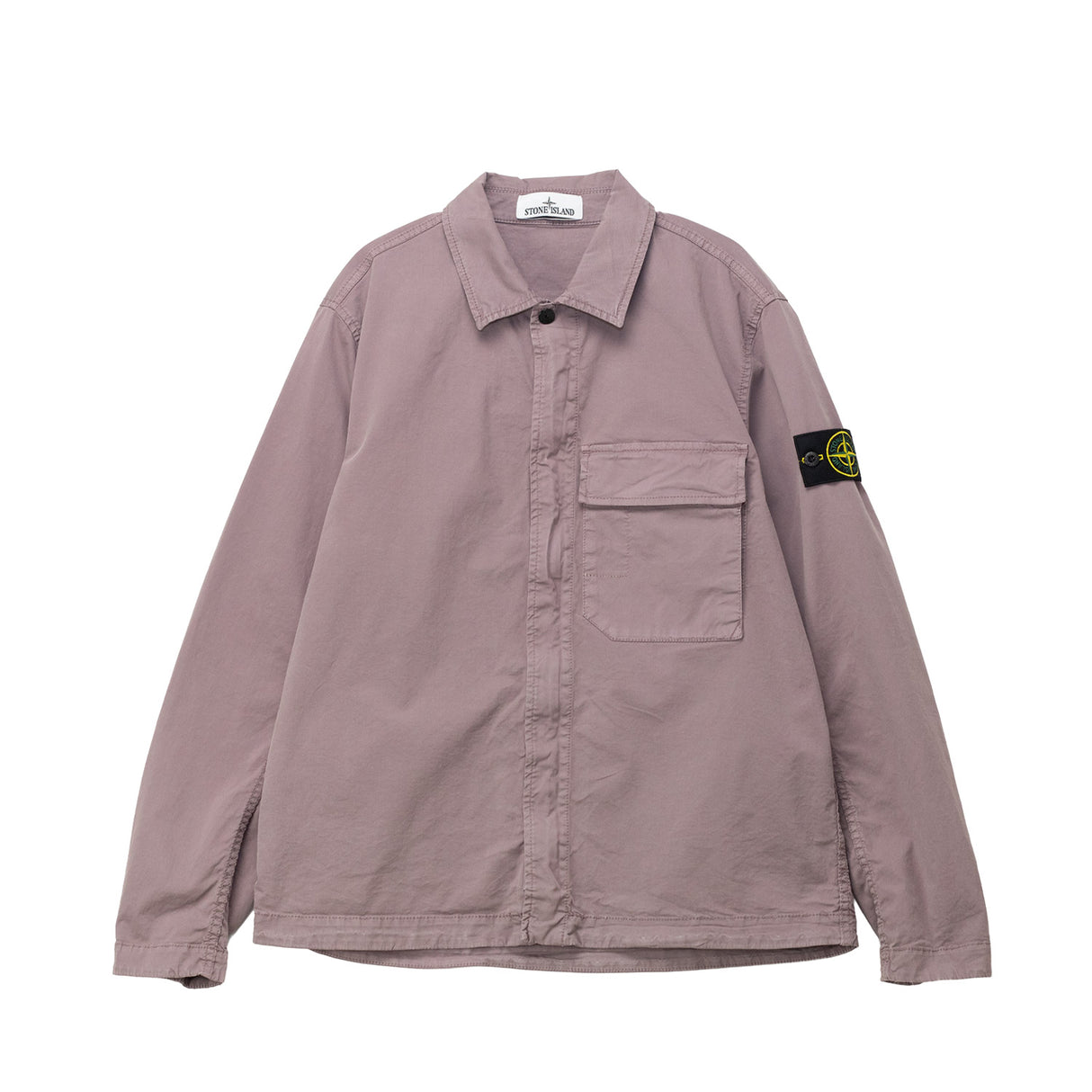 Purple jacket with a patch on a white background