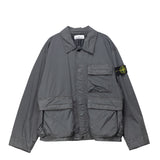 Gray jacket with a brand logo on a white background