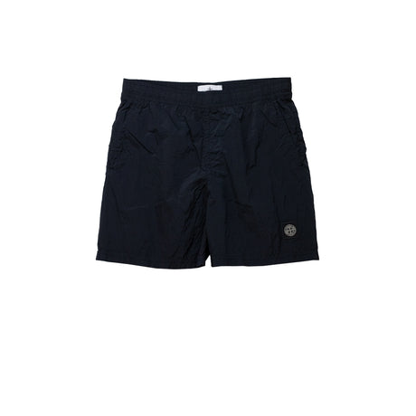 Dark navy shorts on a white background