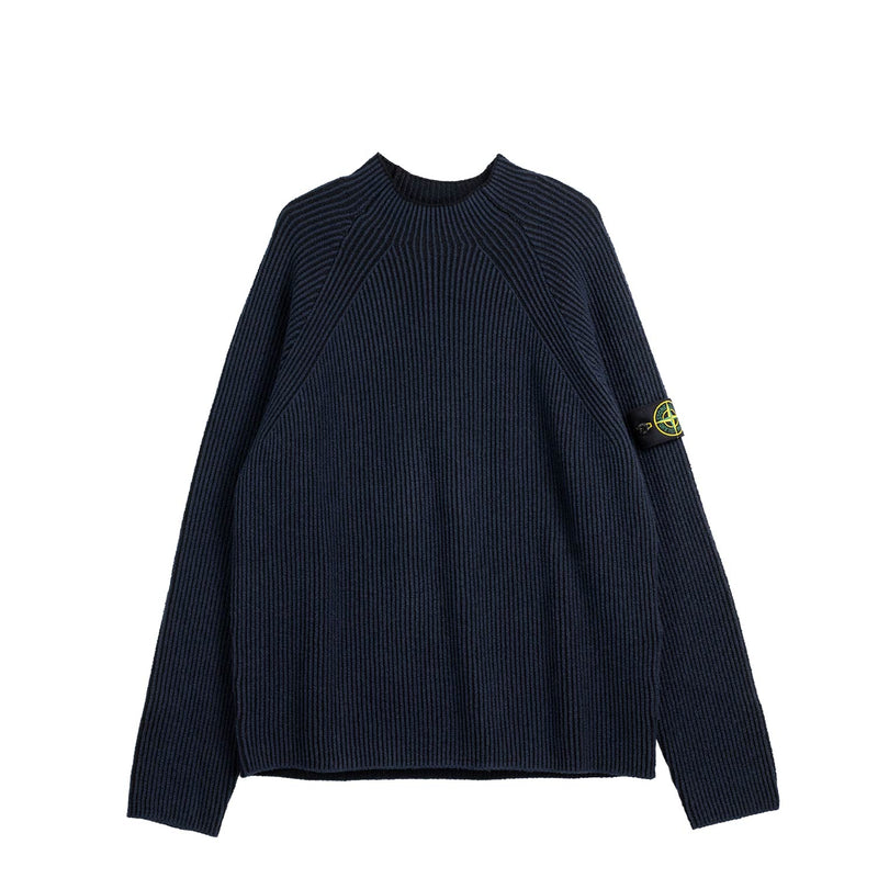 Stone Island 5100023 MOCKNECK SWEATER, Dark Navy