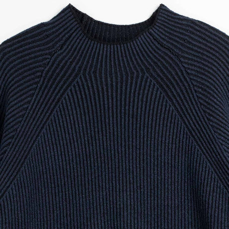 Stone Island 5100023 MOCKNECK SWEATER, Dark Navy