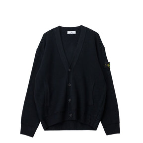 Black cardigan on a white background. 