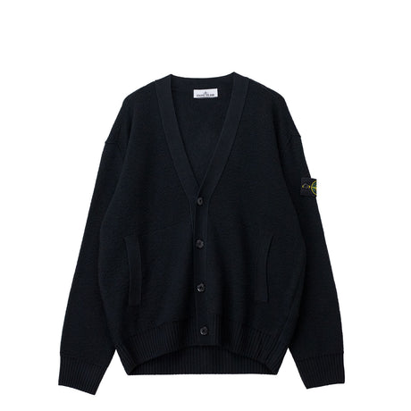 Black cardigan on a white background. 