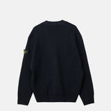 Stone Island 5100010 LOOSE-FIT V-NECK CARDIGAN, Black