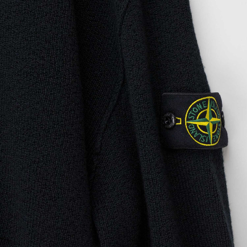 Stone Island 5100010 LOOSE-FIT V-NECK CARDIGAN, Black