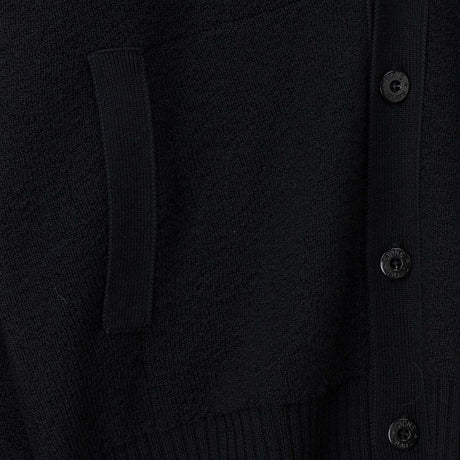 Stone Island 5100010 LOOSE-FIT V-NECK CARDIGAN, Black