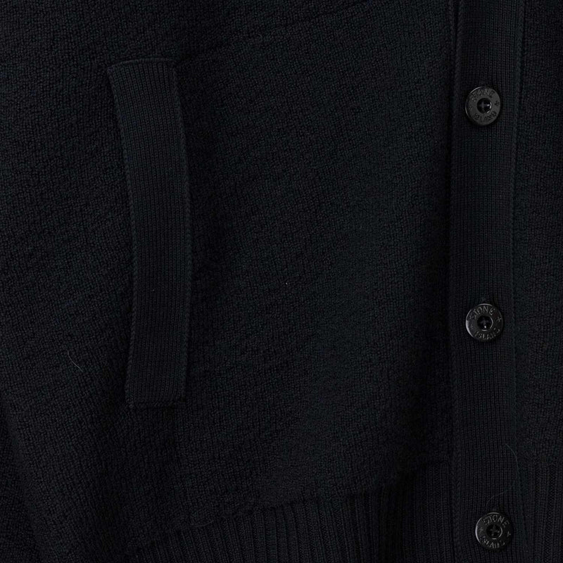 Stone Island 5100010 LOOSE-FIT V-NECK CARDIGAN, Black