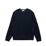 Navy blue sweatshirt with a brand logo on a white background