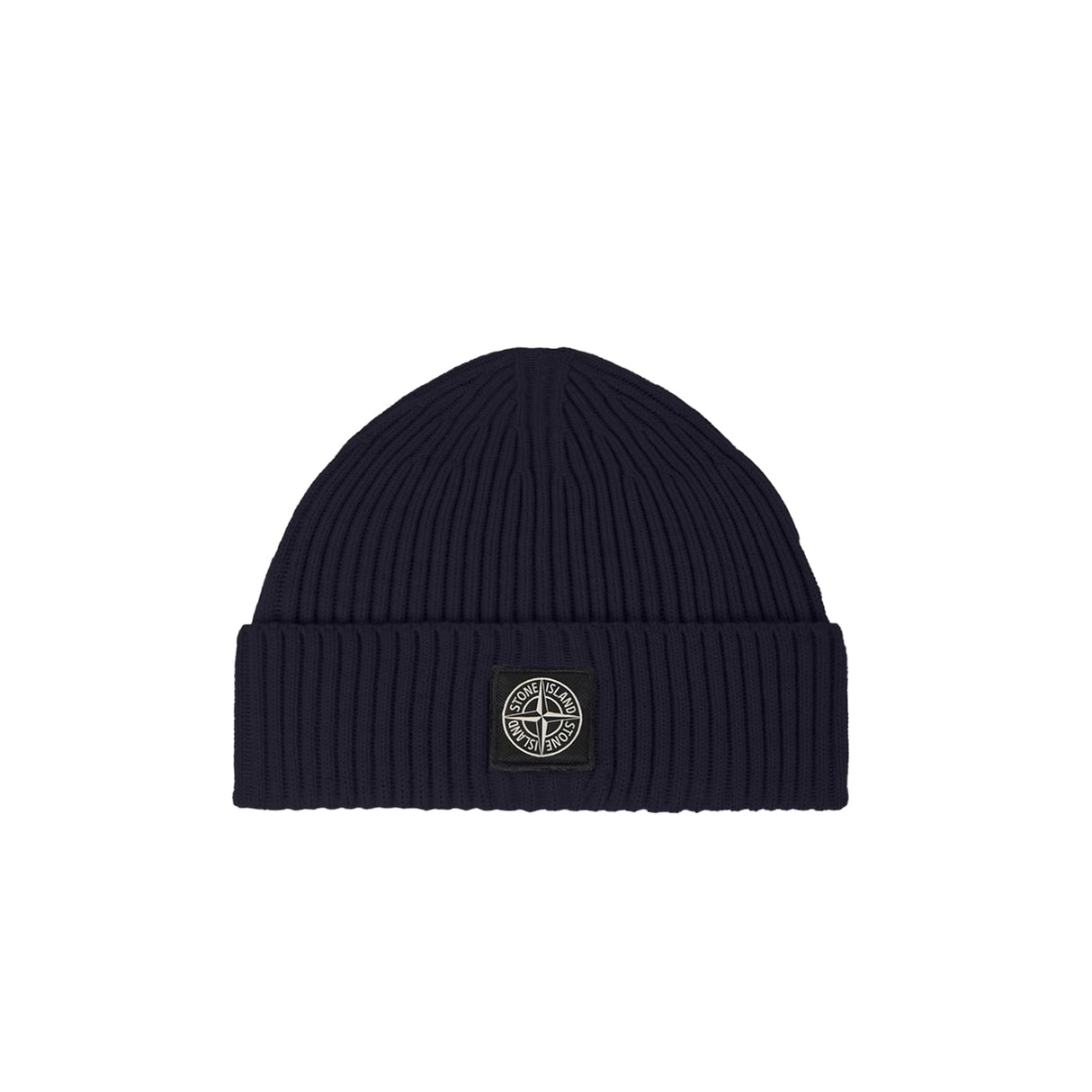 Stone Island N100002 RIBBED KNIT BEANIE, Dark Navy