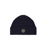Stone Island N100002 RIBBED KNIT BEANIE, Dark Navy