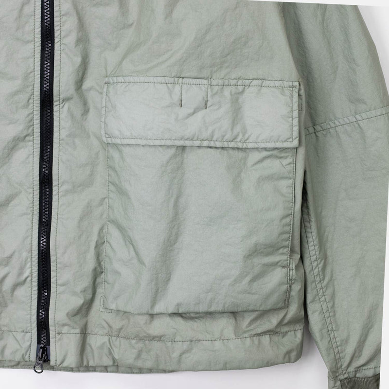 Stone Island 4100004 MEMBRANE 3L TC SHORT PARKA ARMY, Sage Green