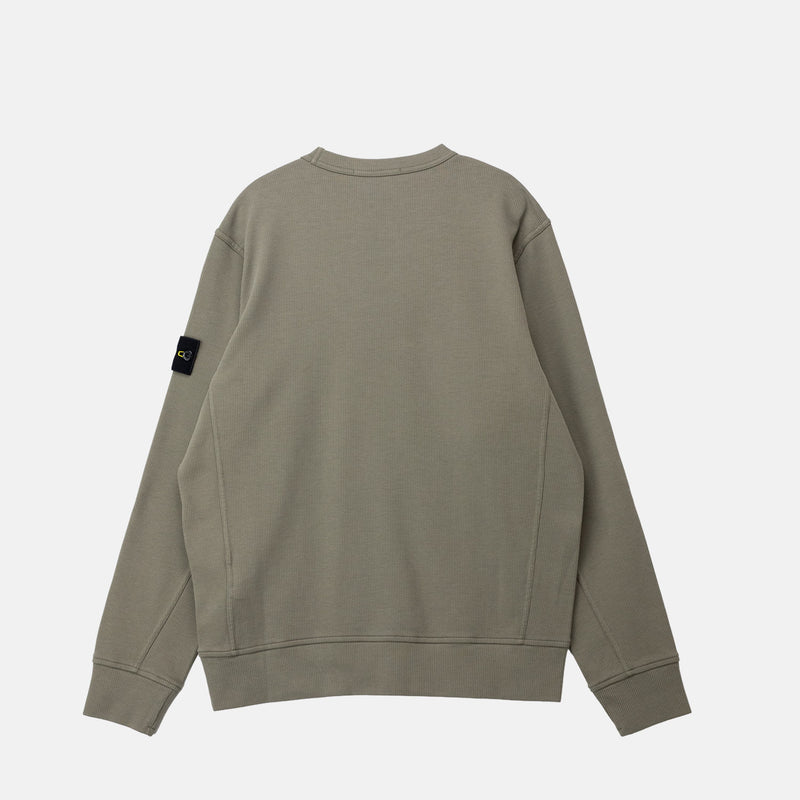 Stone Island 6100017 REGULAR-FIT CREWNECK SWEATSHIRT, Military Green