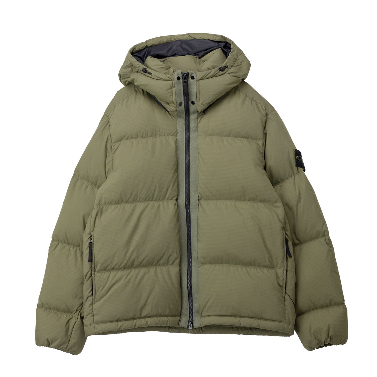 Green jacket on a white background