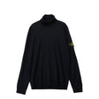 Black turtleneck sweater on a white background