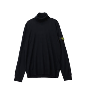 Black turtleneck sweater on a white background