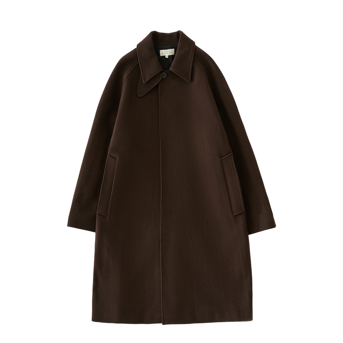 Studio Nicholson CABO WOOL COAT, Espresso
