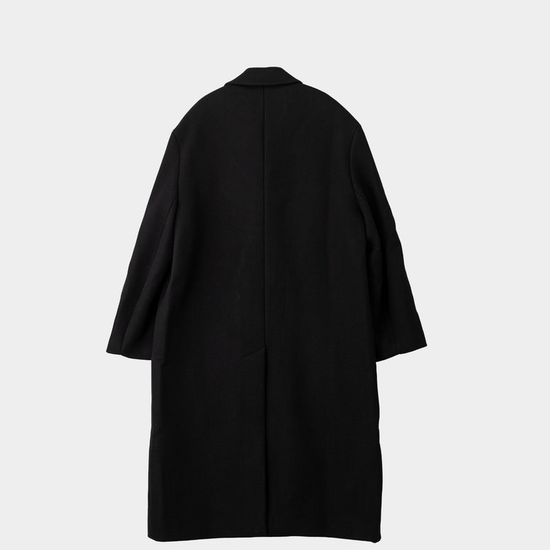 Studio Nicholson DIALL DB OVERCOAT, Black