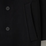 Studio Nicholson DIALL DB OVERCOAT, Black