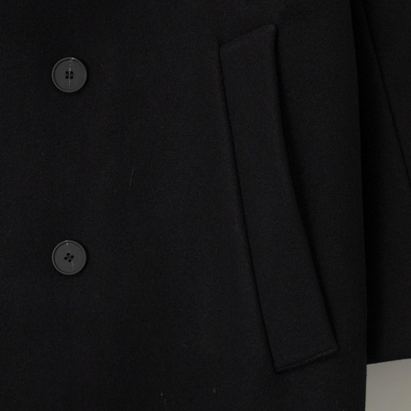 Studio Nicholson DIALL DB OVERCOAT, Black