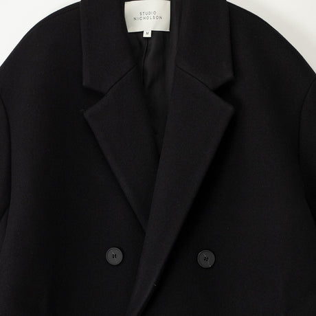Studio Nicholson DIALL DB OVERCOAT, Black