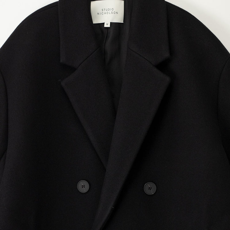 Studio Nicholson DIALL DB OVERCOAT, Black