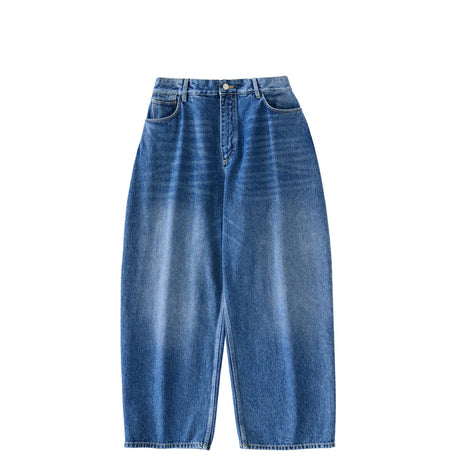 Blue jeans on a white background