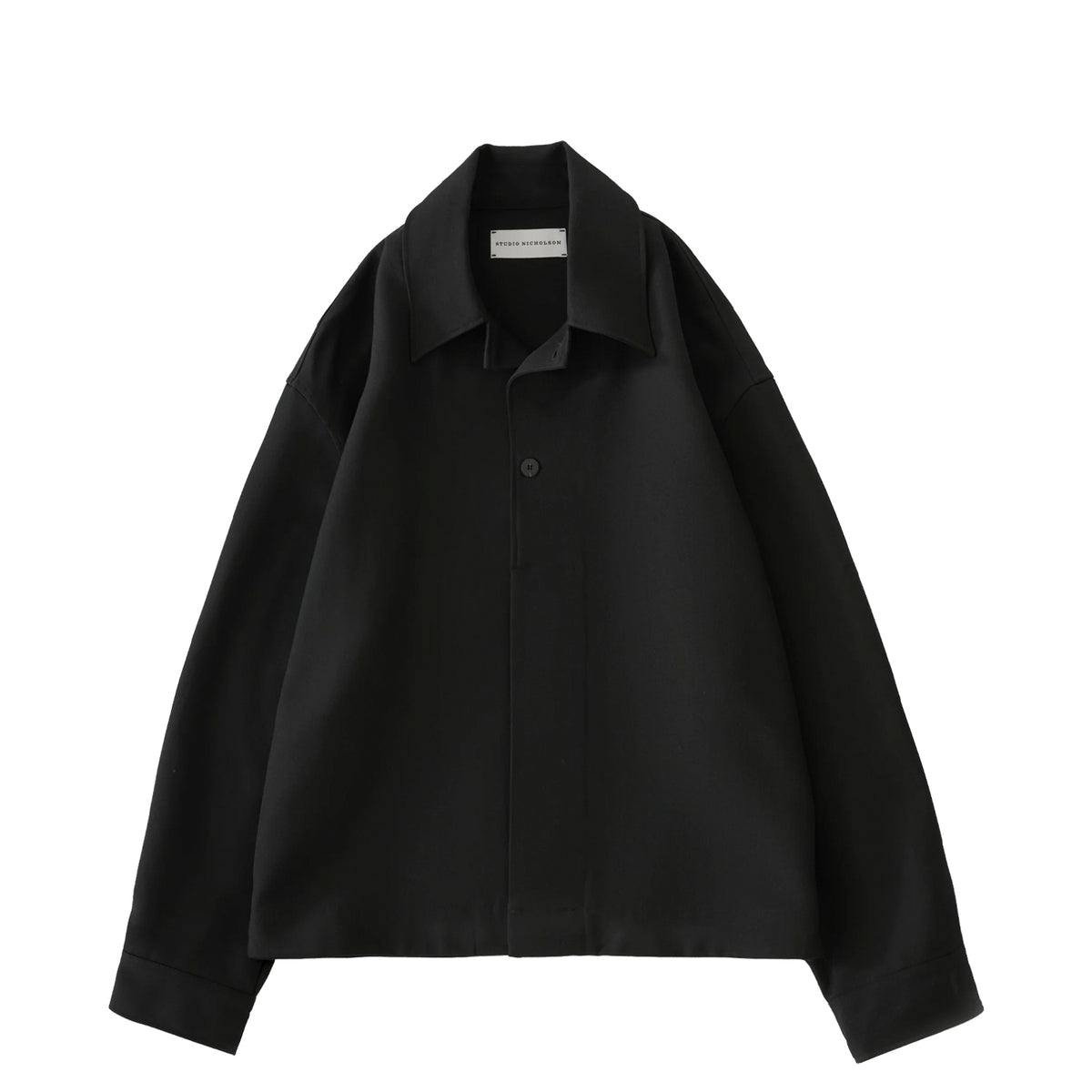 Studio Nicholson RICK WOOL OVERSHIRT, Black