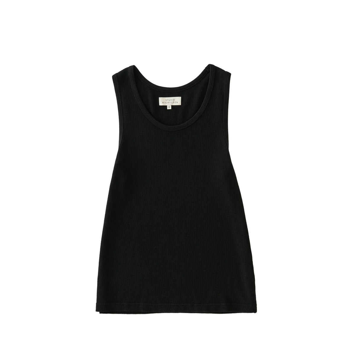 Black tank top on a white background