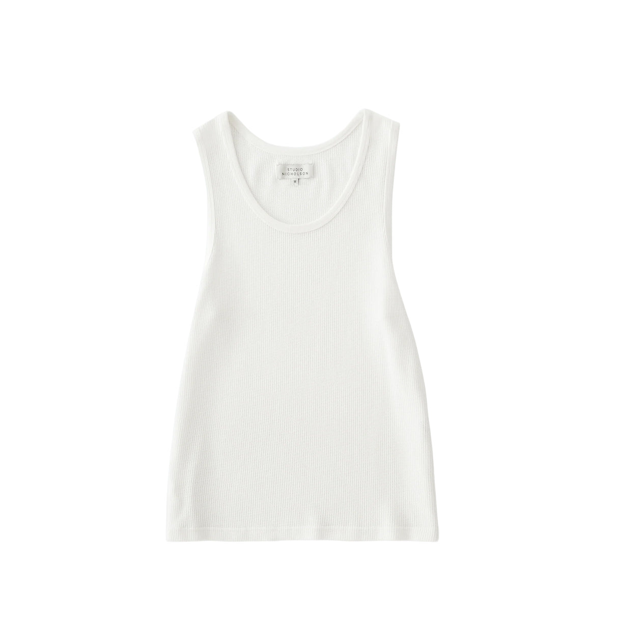 White tank top on a white background