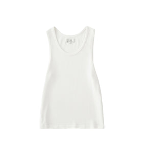 White tank top on a white background