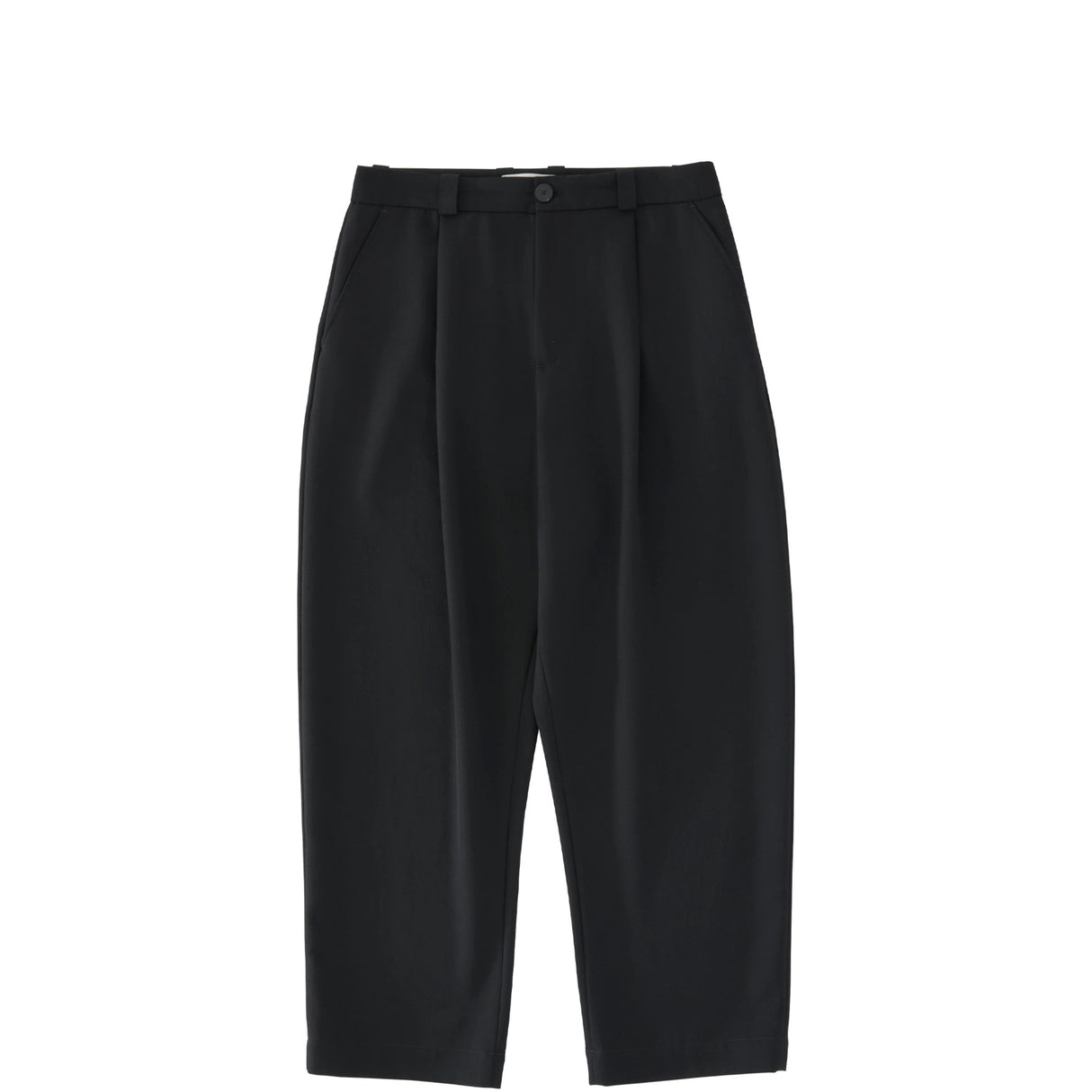 Studio Nicholson TUCK CURVED TAPERED PANT, Black