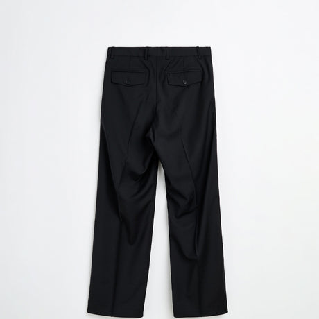 Sunflower WIDE PLEATED TROUSER TROPICAL WOOL, Black
