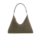 TOTEME BEVEL CORD-SUEDE BAG, Dark Taupe