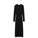 TOTEME CABLE KNIT DRESS, Black