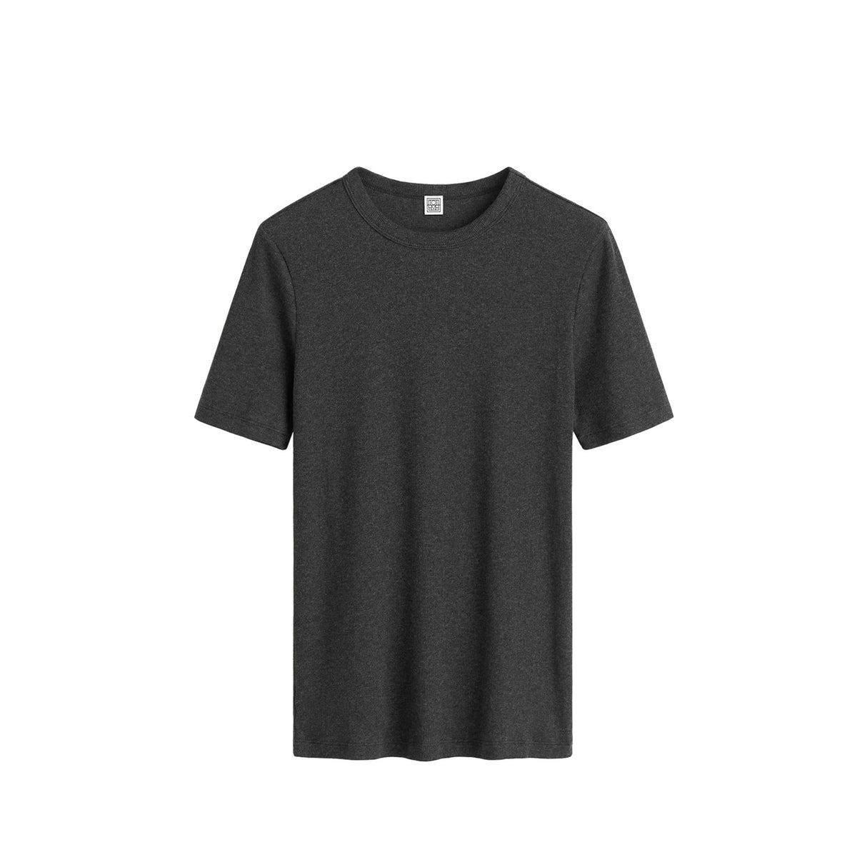 TOTEME CLASSIC RIB TEE, Charcoal Melange
