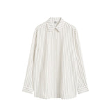 TOTEME CLASSIC STRIPE SHIRT, White/Oyster Stripe