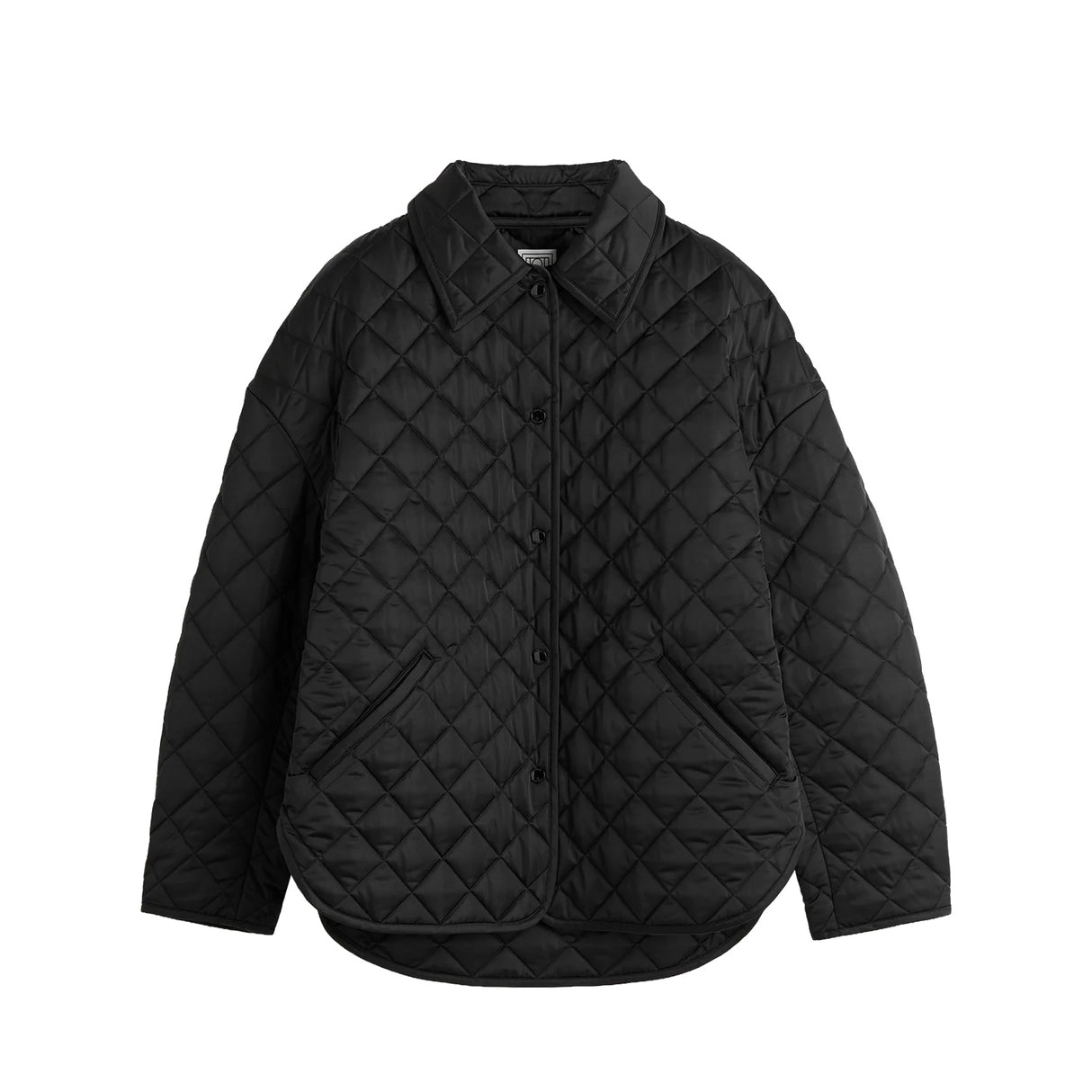 TOTEME COLLARED QUILTED JACKET, Black
