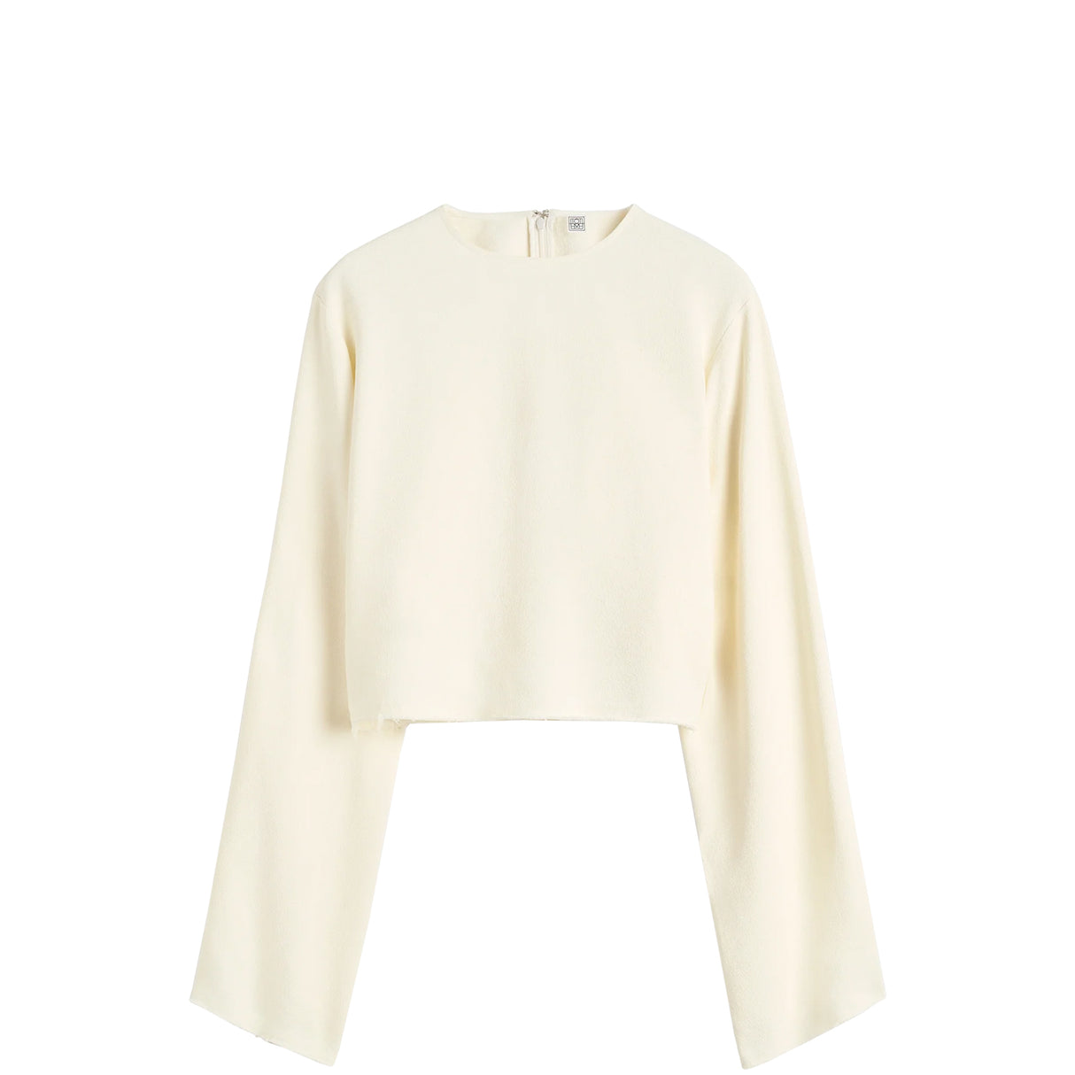TOTEME CROPPED SABLE BLOUSE, Macadamia