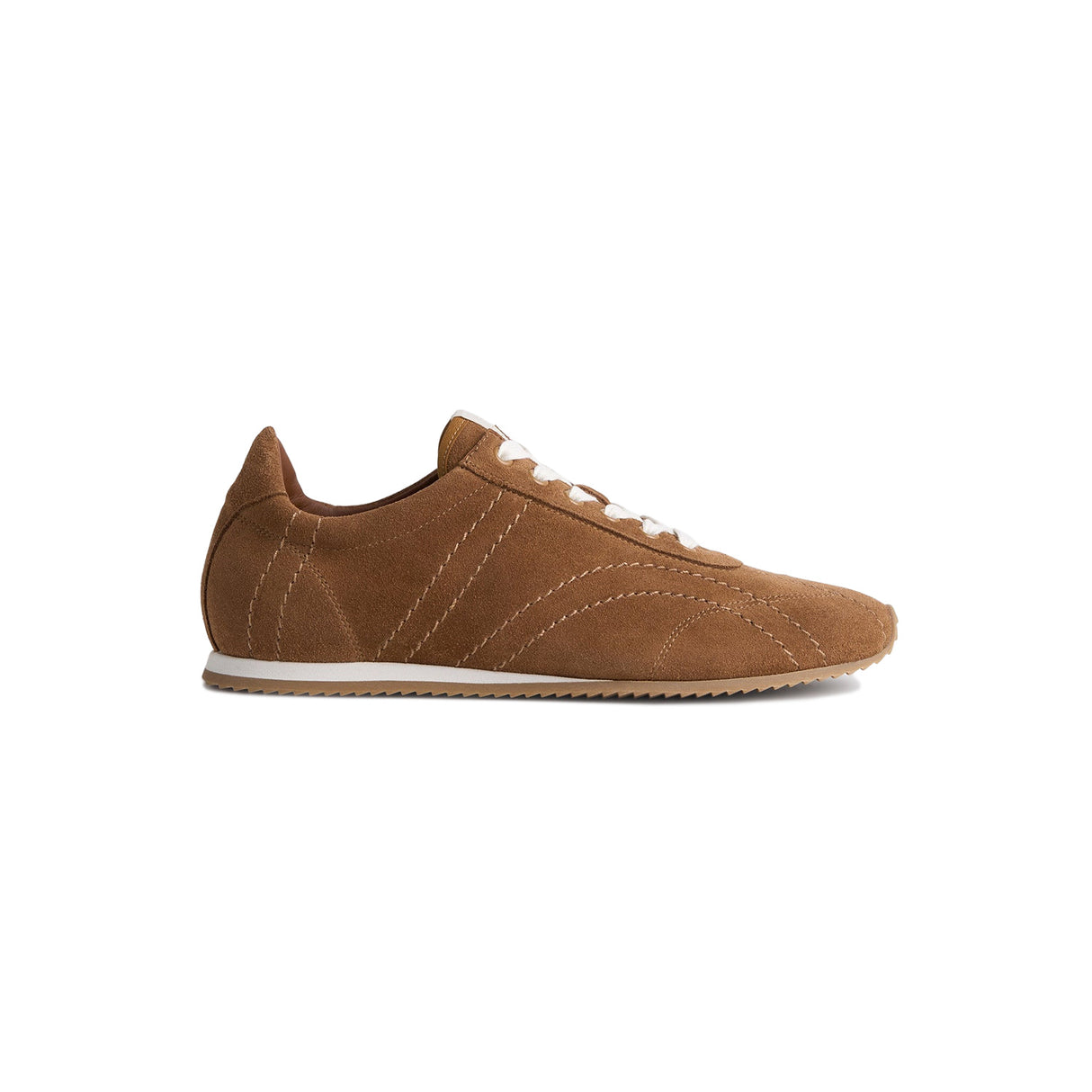 TOTEME FLEX SUEDE SNEAKERS, Copper