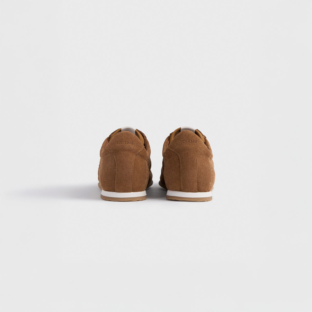TOTEME FLEX SUEDE SNEAKERS, Copper
