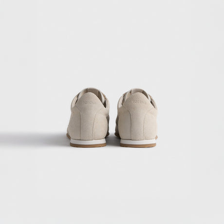 TOTEME FLEX SUEDE SNEAKERS, Stone